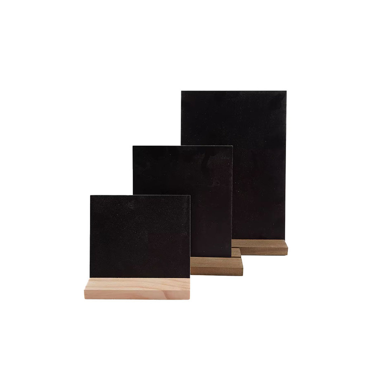 KOQZM Nachrichtentafel mit Holzsockel, schwarze Kreidetafel für Preisschilder und Memo, stehend, rechteckig - Bild 5