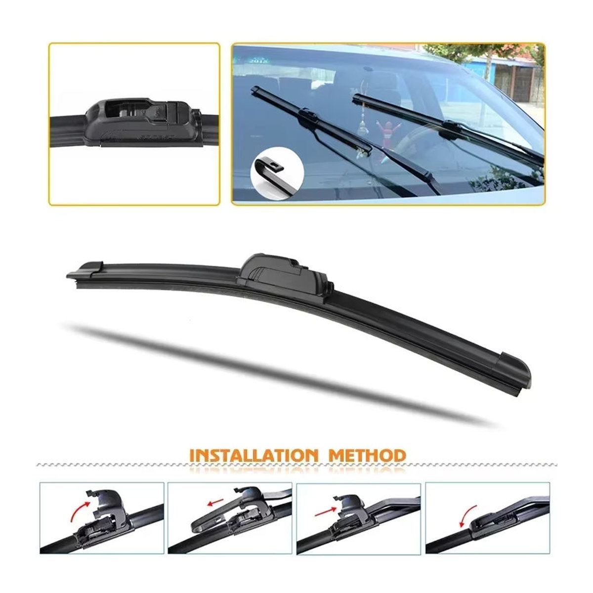 KOSOO Scheibenwischer Set für KIA Sportage (NB KM SL QL NQ5) 1993-2025, Front Wischerblätter in Schwarz - Bild 2