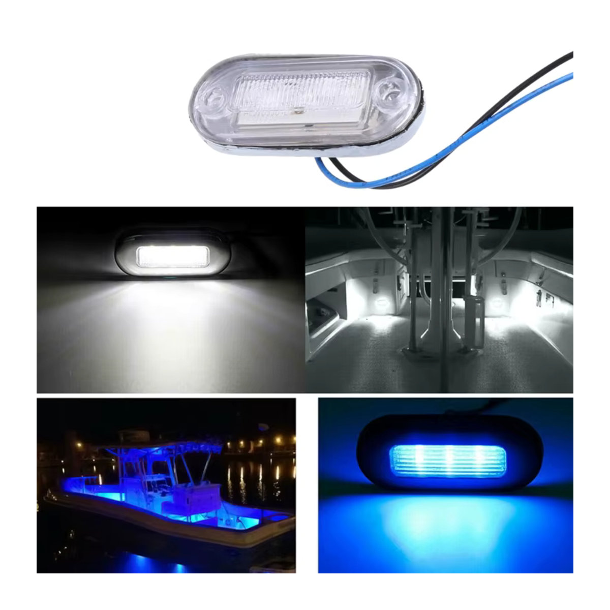 KOU JIANG Marine Boot LED Innenlicht Set 12V Weiß für Kabine Deck Gangway und Treppe Wasserdicht 4 Stück - Bild 4