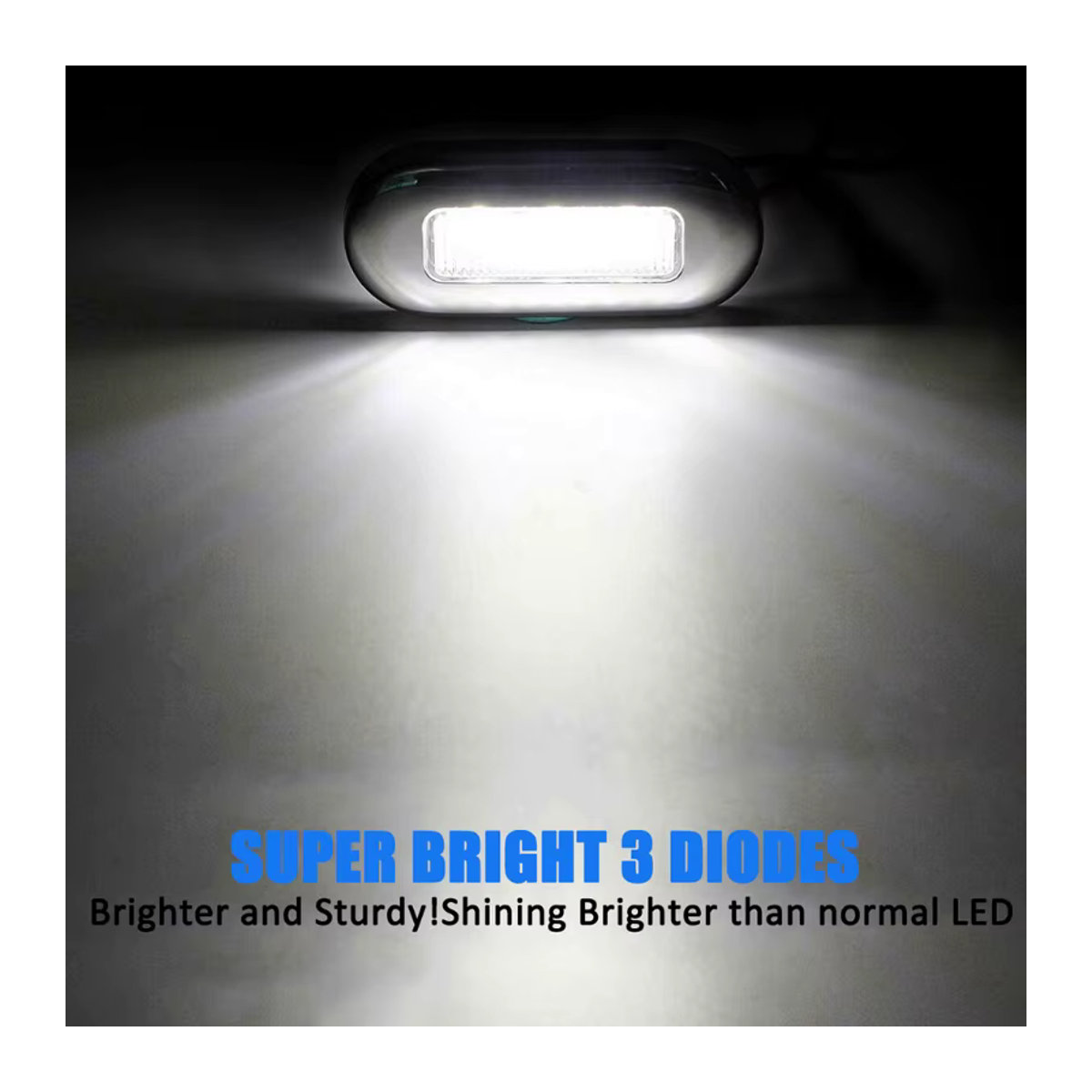 KOU JIANG Marine Boot LED Innenlicht Set 12V Weiß für Kabine Deck Gangway und Treppe Wasserdicht 4 Stück - Bild 5