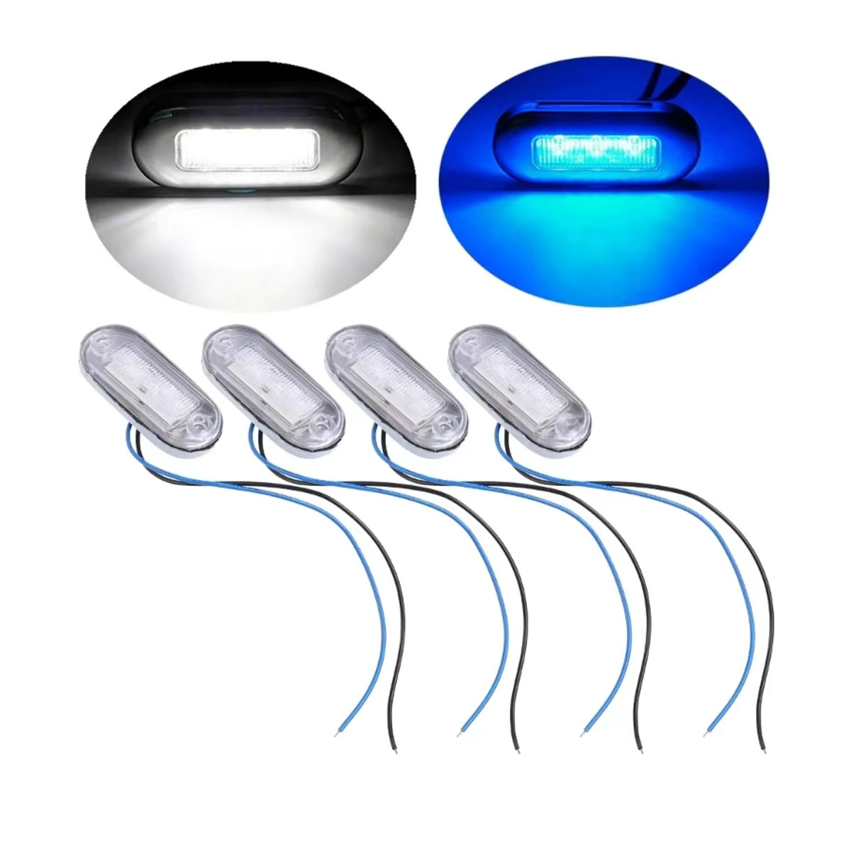 KOU JIANG Marine Boot LED Innenlicht Set 12V Weiß für Kabine Deck Gangway und Treppe Wasserdicht 4 Stück - Bild 7