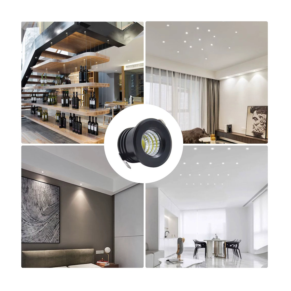 Kpslucerna LED Mini Spot Glühbirnen aus Aluminium in minimalistischem Design für die dekorative Deckenbeleuchtung - Bild 5