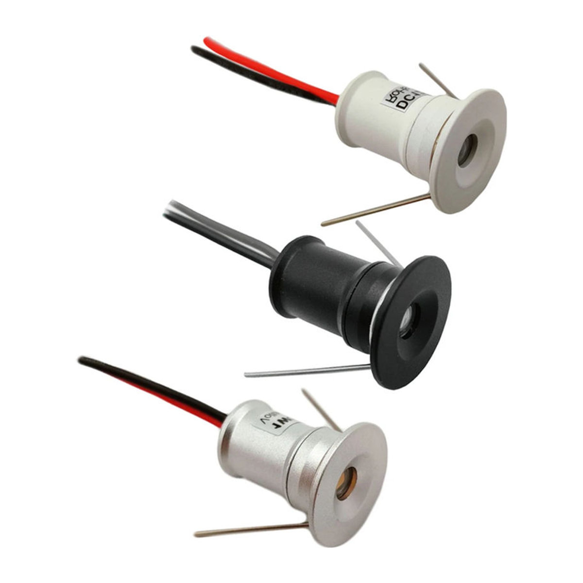 Kpslucerna Mini-LED-Einbaustrahler in Weiß, dimmbares Downlight aus Aluminium, 1 W, DC12 V, IP65, 15 mm Ausschnitt - Bild 1