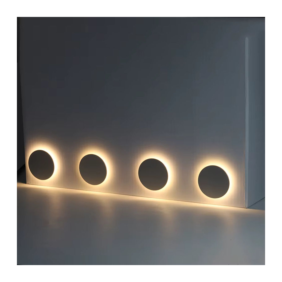 Kpslucerna Moderne LED-Wandleuchte aus Aluminium in Alufarben, IP65 Wasserdicht, Rund für Garten und Veranda - Bild 3