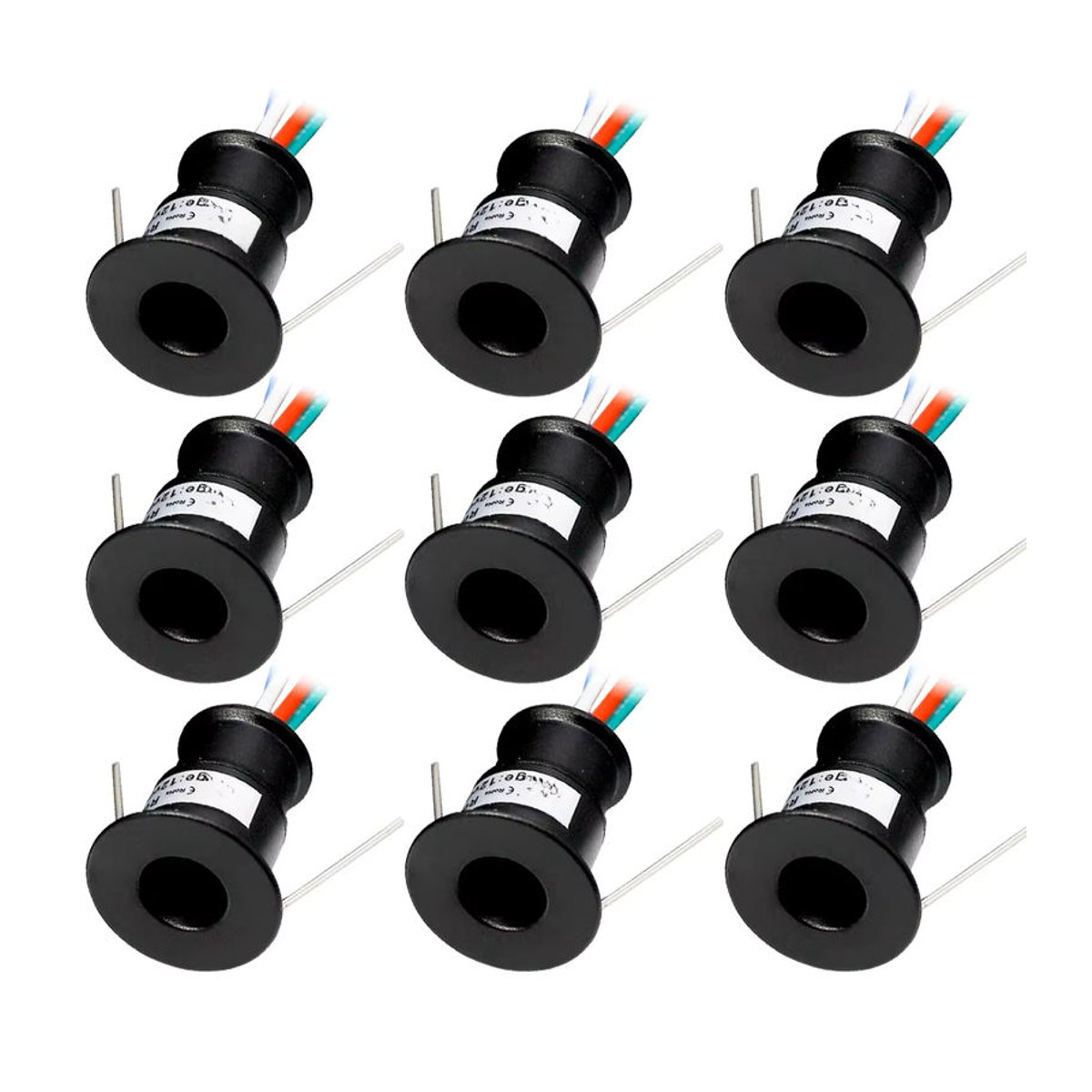 kpslucerna RGB LED Mini Einbaustrahler Schwarz mit 15mm Ausschnitt für Indoor und Bühne - Bild 5