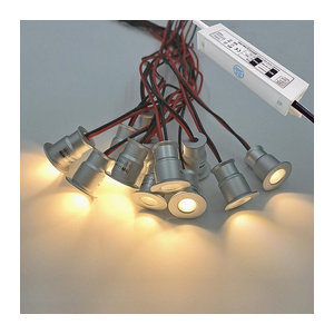 KPSUN LED Außenstrahler IP65 Mini Deckenbeleuchtung in Aluminium, alufarben