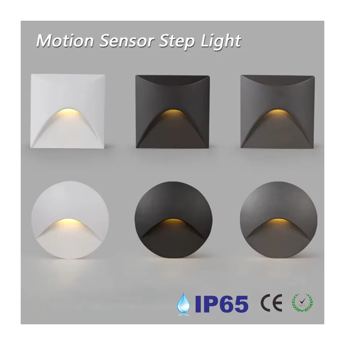 KPSUN LED Bewegungsmelder Nachtlicht in Weiß, minimalistisches IP65 wasserdichtes Wandlicht für Treppenhaus und Flur, 3W - Bild 5