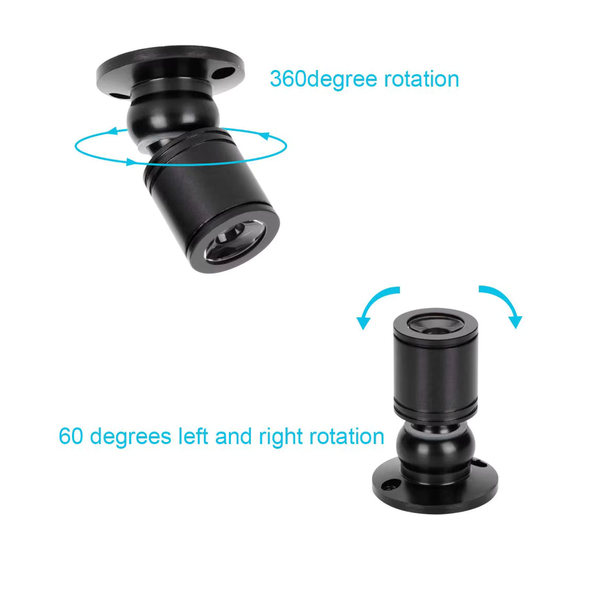 KPSUN LED USB Spot Licht Mini LED Lampe für Möbelbeleuchtung, Schwarz, 3W, mit Controller - Bild 2