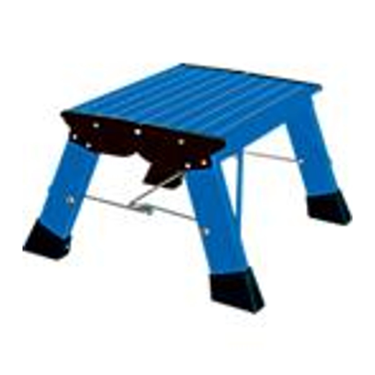 Krause Treppy PlusLine 130341 Aluminium Doppel-Klapptritt in Blau mit einer maximalen Arbeitshöhe von 2,20 m - Bild 2