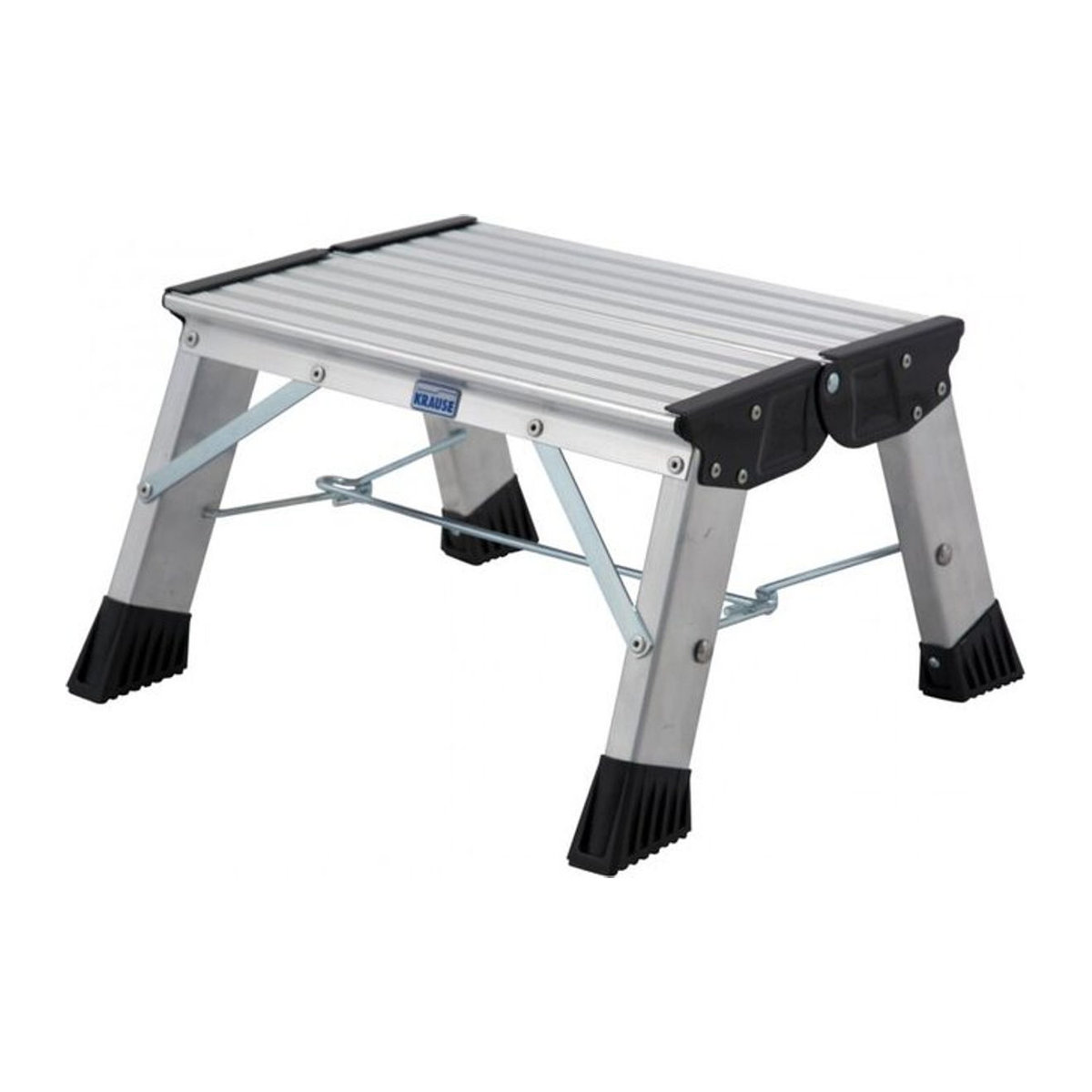 Krause Treppy Plusline Aluminium Doppel-Klapptritt in Silber mit einer maximalen Arbeitshöhe von 2,20 m - Bild 1