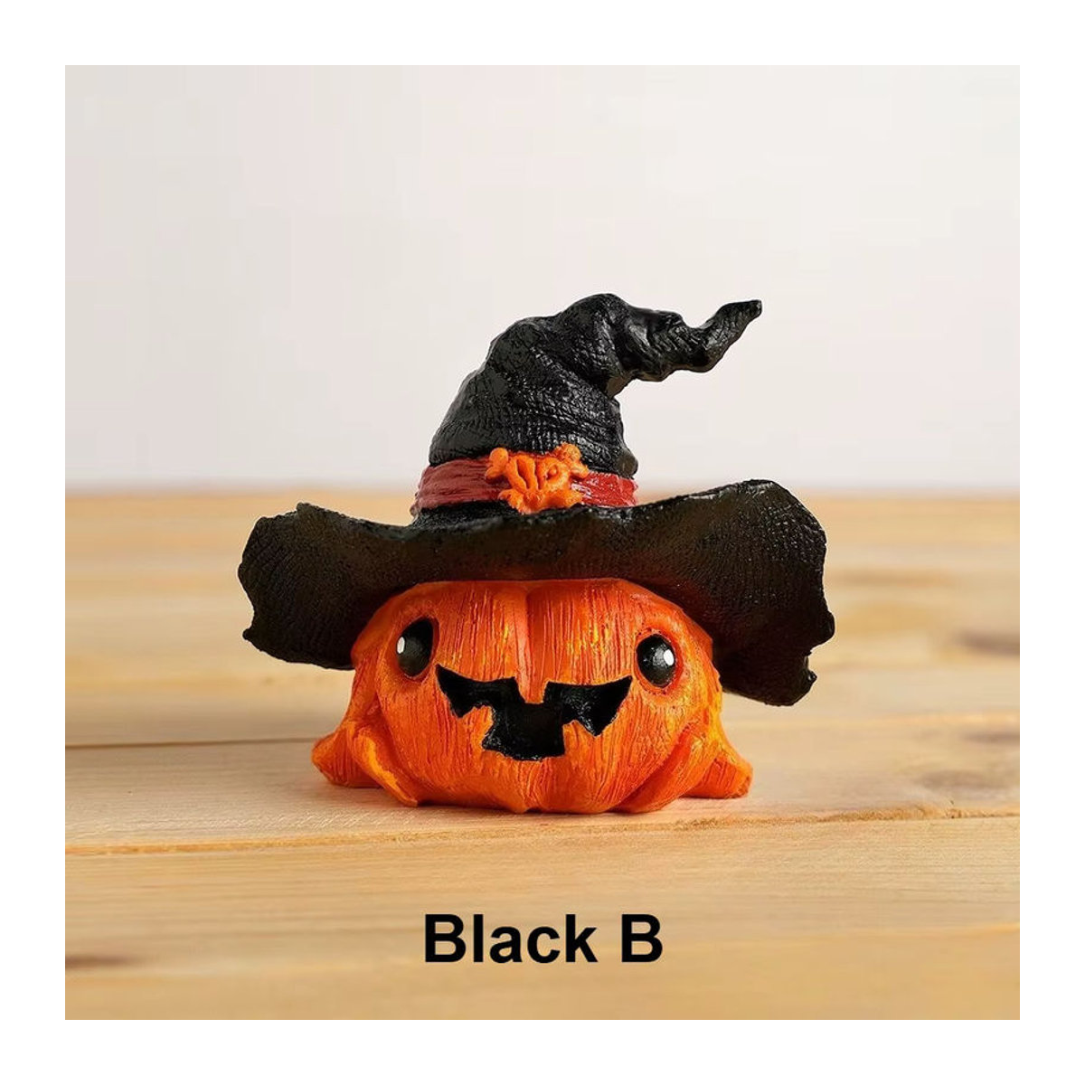 Kreative Halloween Dekoration aus Kunstharz mit Geist, Hexe und Kürbis in Lila und Orange für deine Desktop-Landschaft - Bild 4