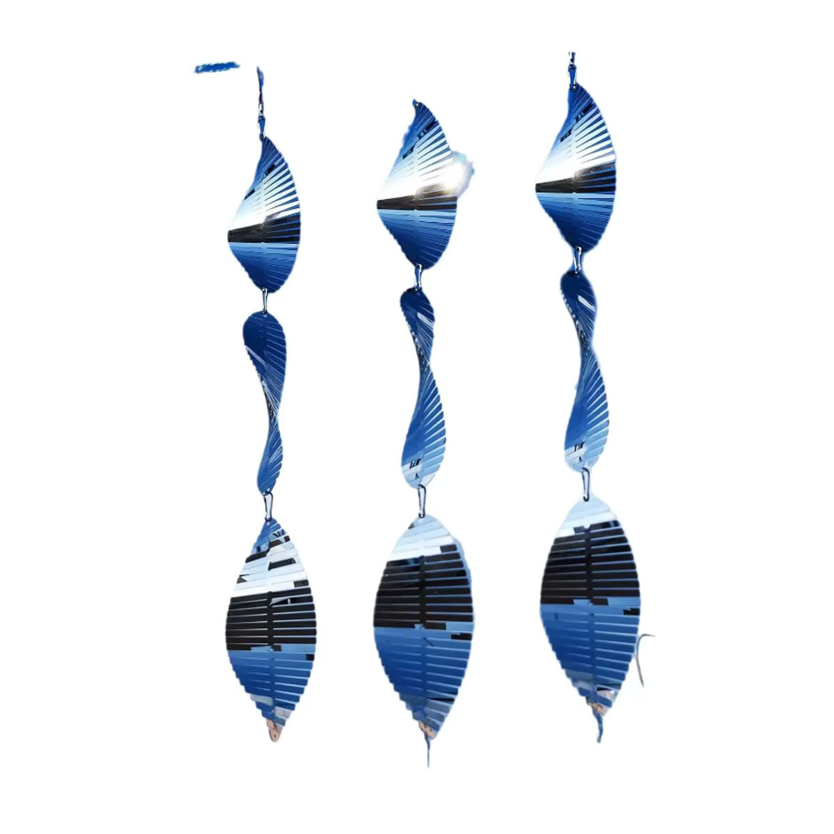 Kreative Home Metall Windspiel Vogel Reflektor Silber für die Garten Dekoration - Bild 5