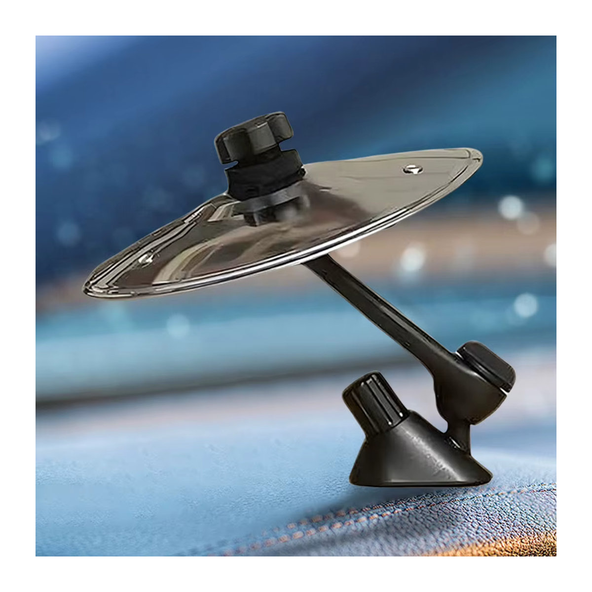 Kreative Mini Auto Trommel als Clip-On Dekoration für das Lüftungsgitter in Silber aus Metall - Bild 2