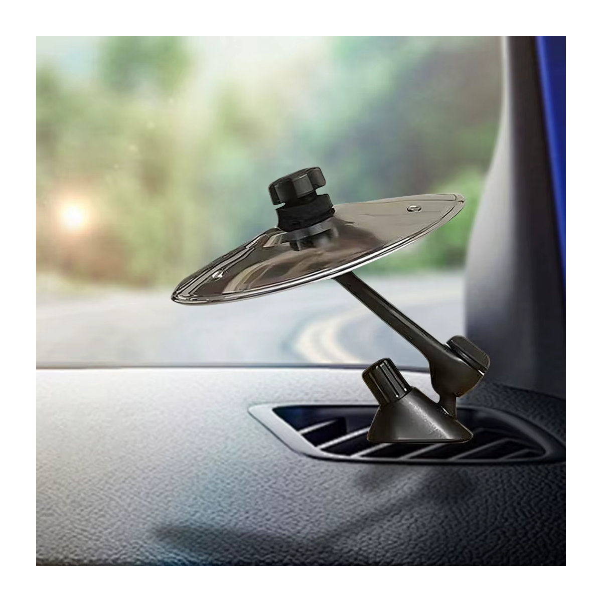 Kreative Mini Auto Trommel als Clip-On Dekoration für das Lüftungsgitter in Silber aus Metall - Bild 3