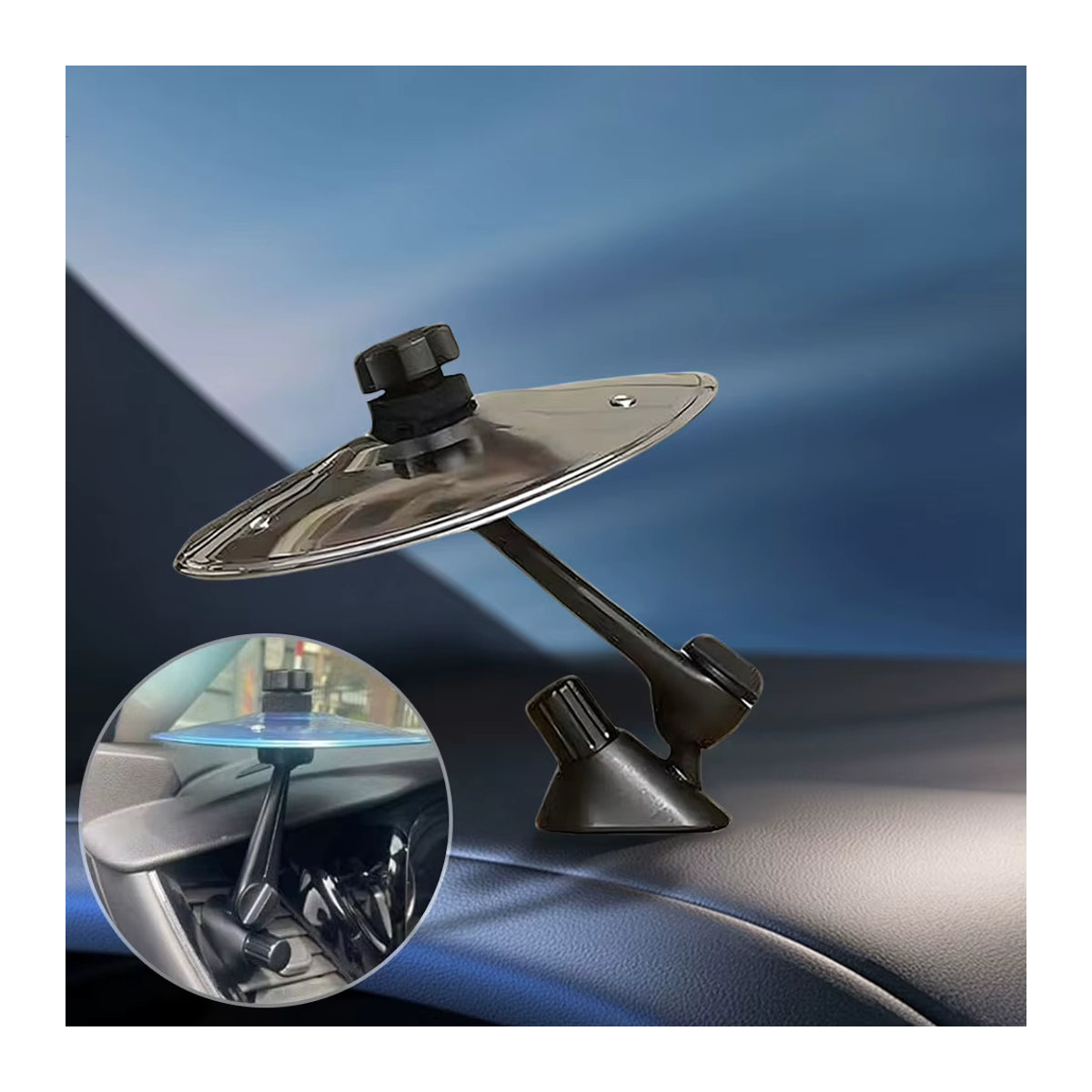 Kreative Mini Auto Trommel als Clip-On Dekoration für das Lüftungsgitter in Silber aus Metall - Bild 4
