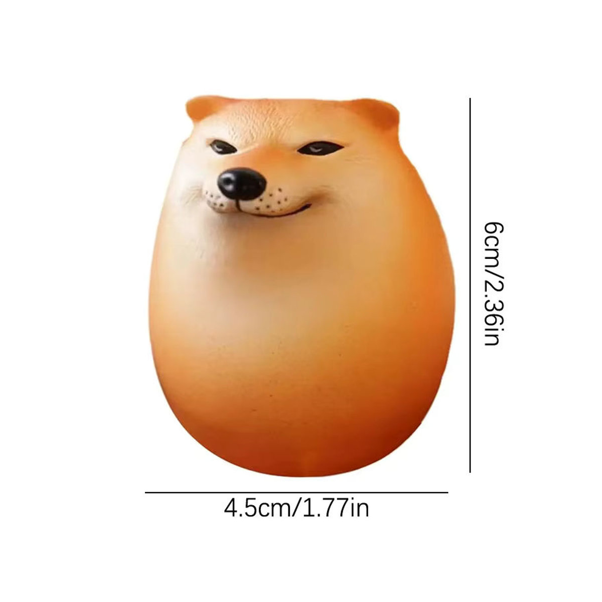 Kreative Shiba Inu Hund und Ei Dekoration aus Kunstharz in Orange für dein Home Office oder Büro - Bild 6