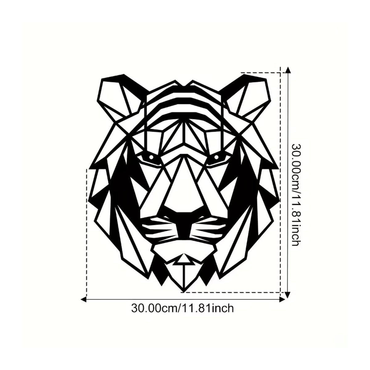 Kreative Tiger Wanddekoration aus Metall in Schwarz von CIFBUY für Innen und Außen - Bild 2