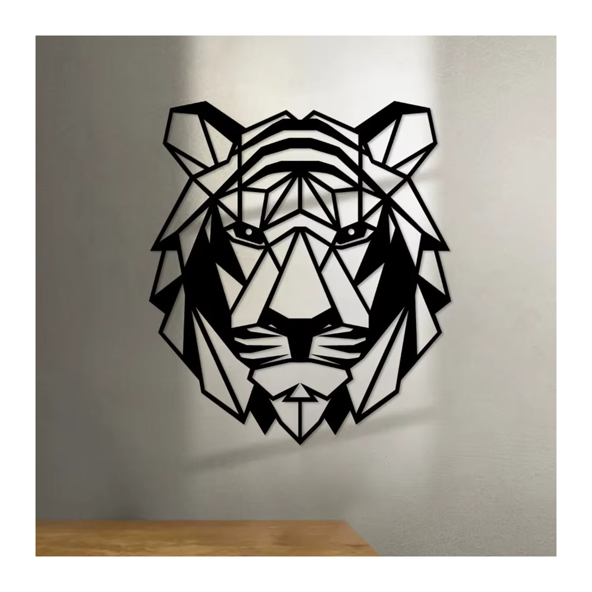 Kreative Tiger Wanddekoration aus Metall in Schwarz von CIFBUY für Innen und Außen - Bild 4