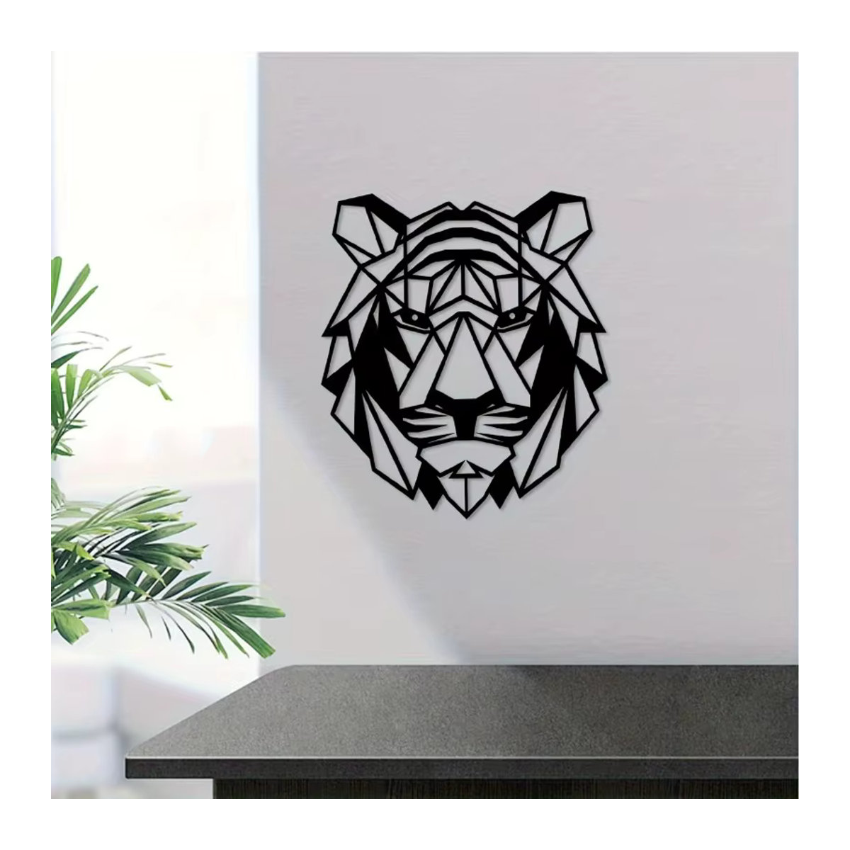 Kreative Tiger Wanddekoration aus Metall in Schwarz von CIFBUY für Innen und Außen - Bild 6