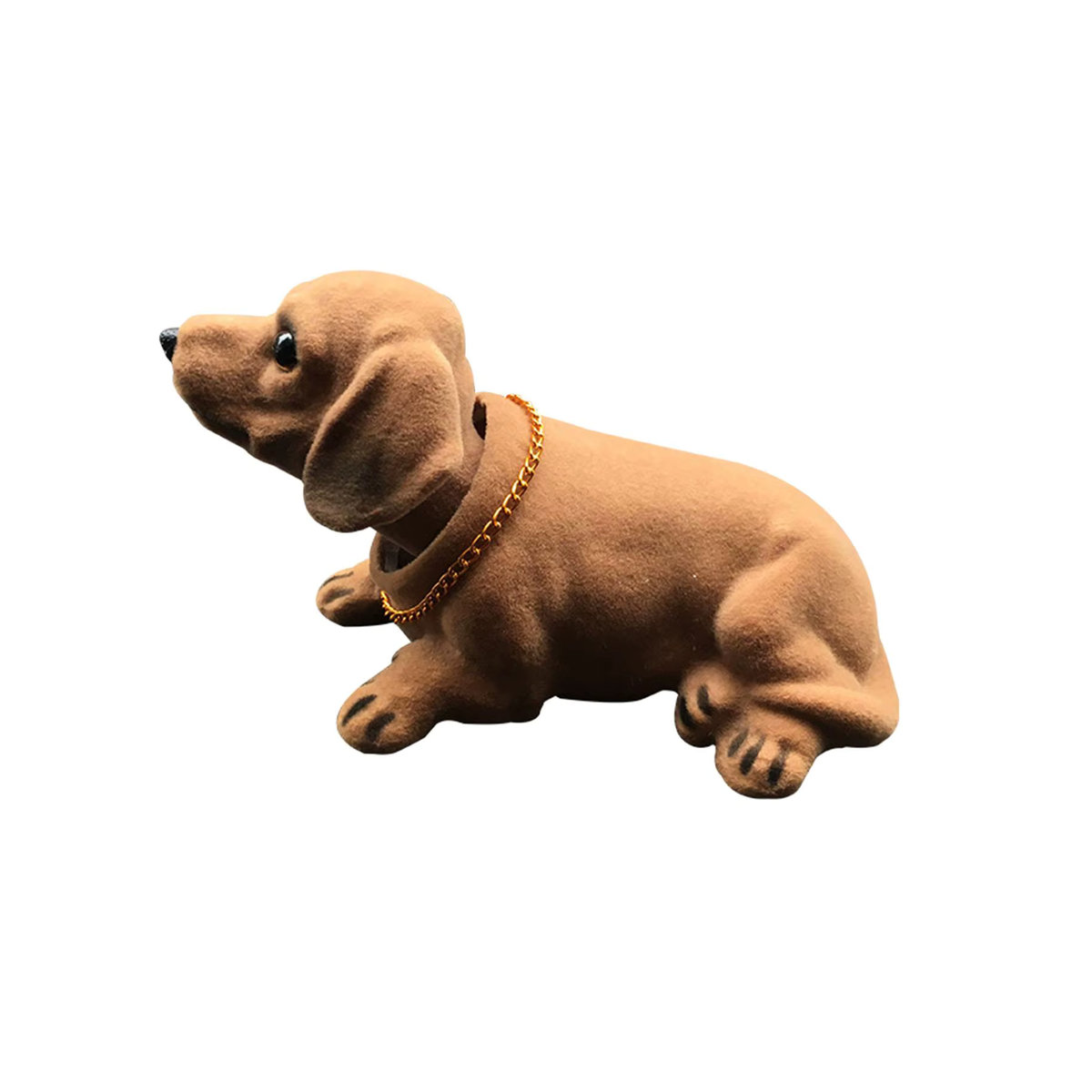 Kreative Wackelkopf-Hundfigur von perfeclan in Braun aus Kunstharz als Ornament-Statue für das Auto-Armaturenbrett oder zur Tischdekoration - Bild 3