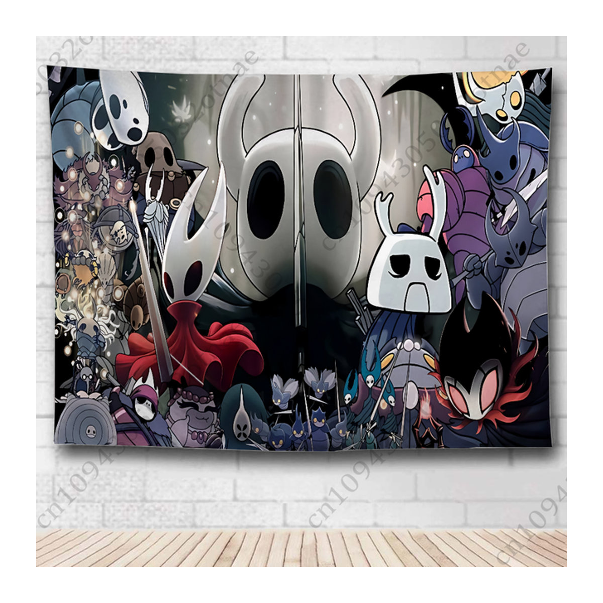 Kreative Wandtapisserie mit abstraktem Ritter-Motiv, mehrfarbig, B/H: 60 x 40 cm - Bild 1