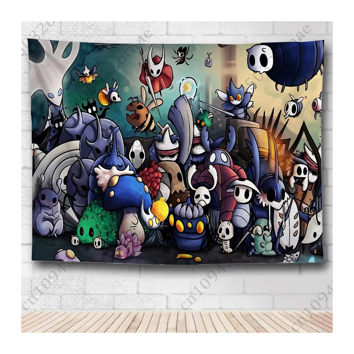 Kreative Wandtapisserie mit abstraktem Ritter-Motiv, mehrfarbig, B/H: 60 x 40 cm - Bild 3
