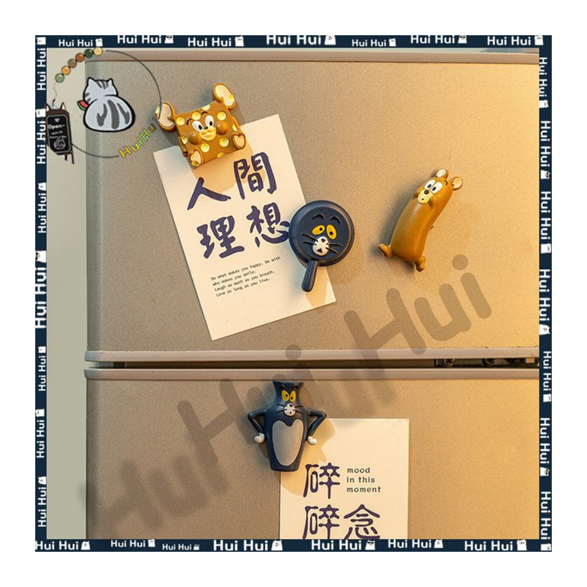 Kreativer 3D Cartoon Katzen Kühlschrank Magnet aus Kunststoff in Mehrfarbig - Bild 1