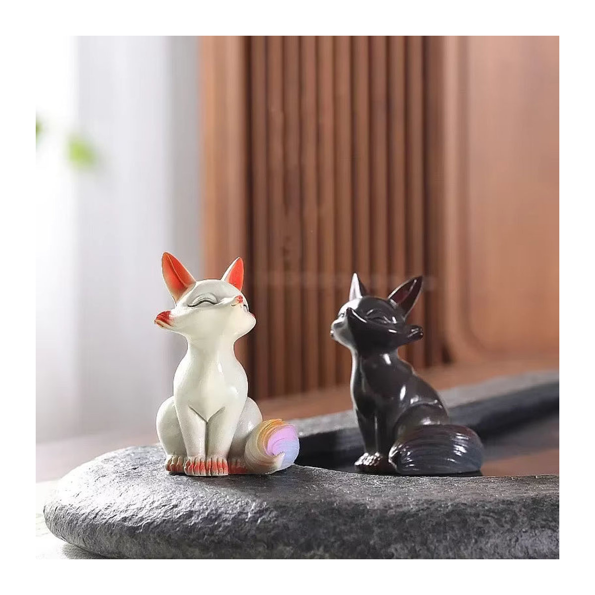Kreativer Keramik-Blumentopf in Fuchsform als dekoratives Ornament für Zen-Teezeremonien und Home Office, mehrfarbig - Bild 1