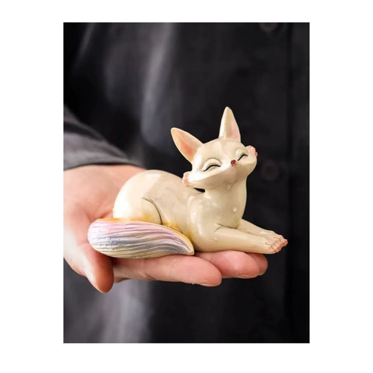 Kreativer Keramik-Blumentopf in Fuchsform als dekoratives Ornament für Zen-Teezeremonien und Home Office, mehrfarbig - Bild 4