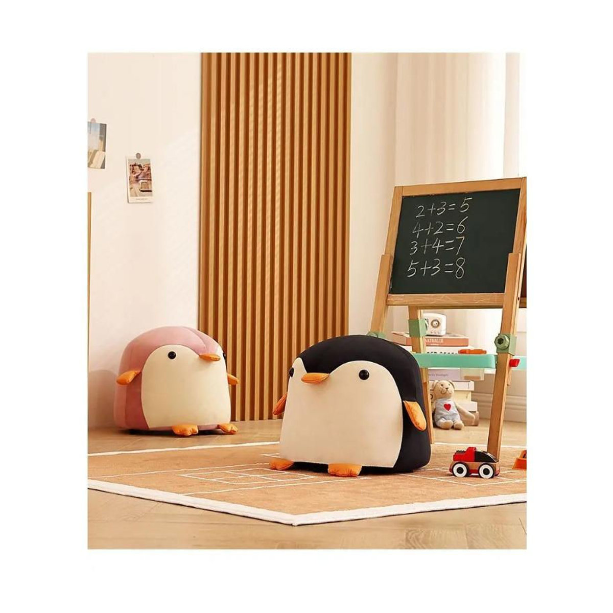 Kreativer Pinguin Hocker von Your Warm Home in Schwarz als Sitzbank für Kinder und Wohnzimmer - Bild 2