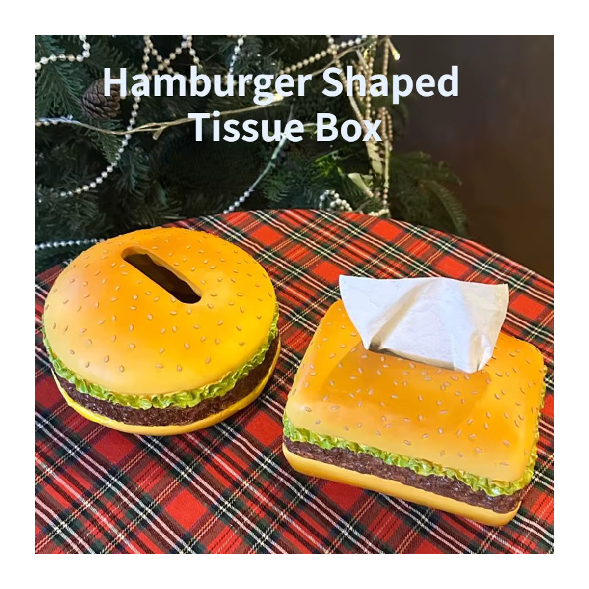 Kreativer Serviettenhalter in Hamburger-Design von VIE LENTE aus Kunstharz, mehrfarbig - Bild 2