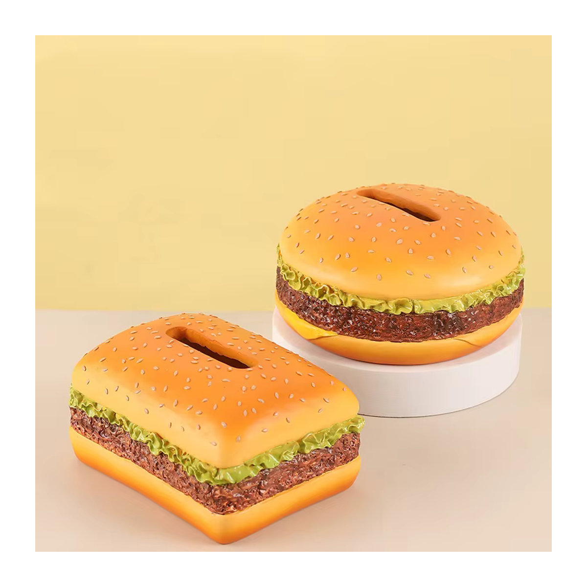 Kreativer Serviettenhalter in Hamburger-Design von VIE LENTE aus Kunstharz, mehrfarbig - Bild 5