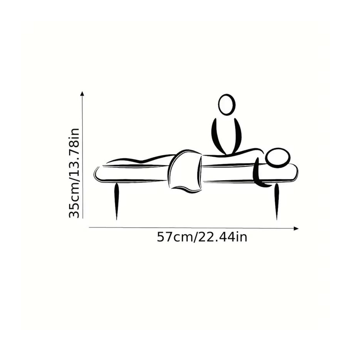 Kreativer Vinyl-Wandaufkleber in Schwarz mit Massageraum-Motiv für Schlafzimmer, Wohnzimmer und Eingangsbereich - Bild 2