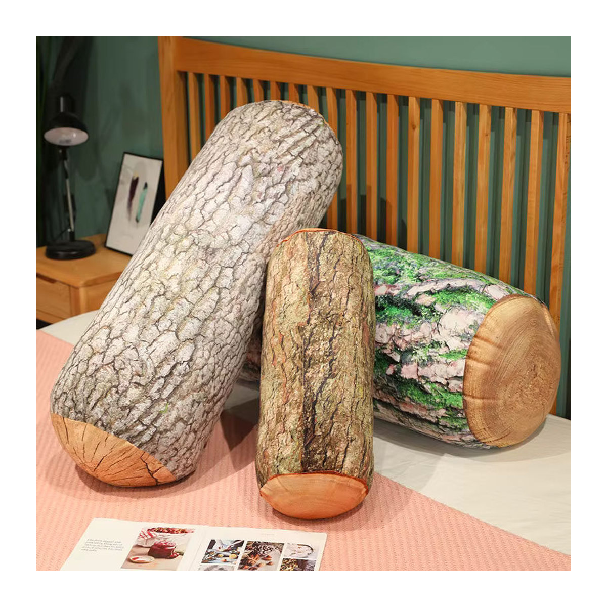 Kreatives 3D Simulation Holzstumpf Kissen aus Plüsch als dekoratives Tier-Baum Kissen für dein Zuhause - Bild 5
