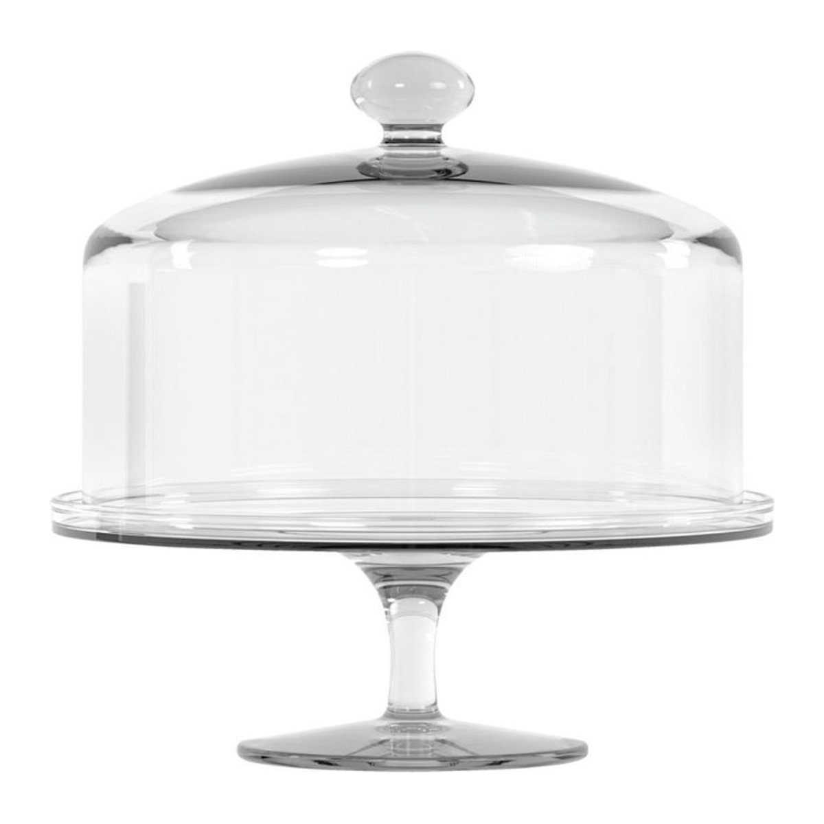 Krosno Cloche Glamour Kuchenständer aus Glas, transparent, Höhe: 32 cm - Bild 1