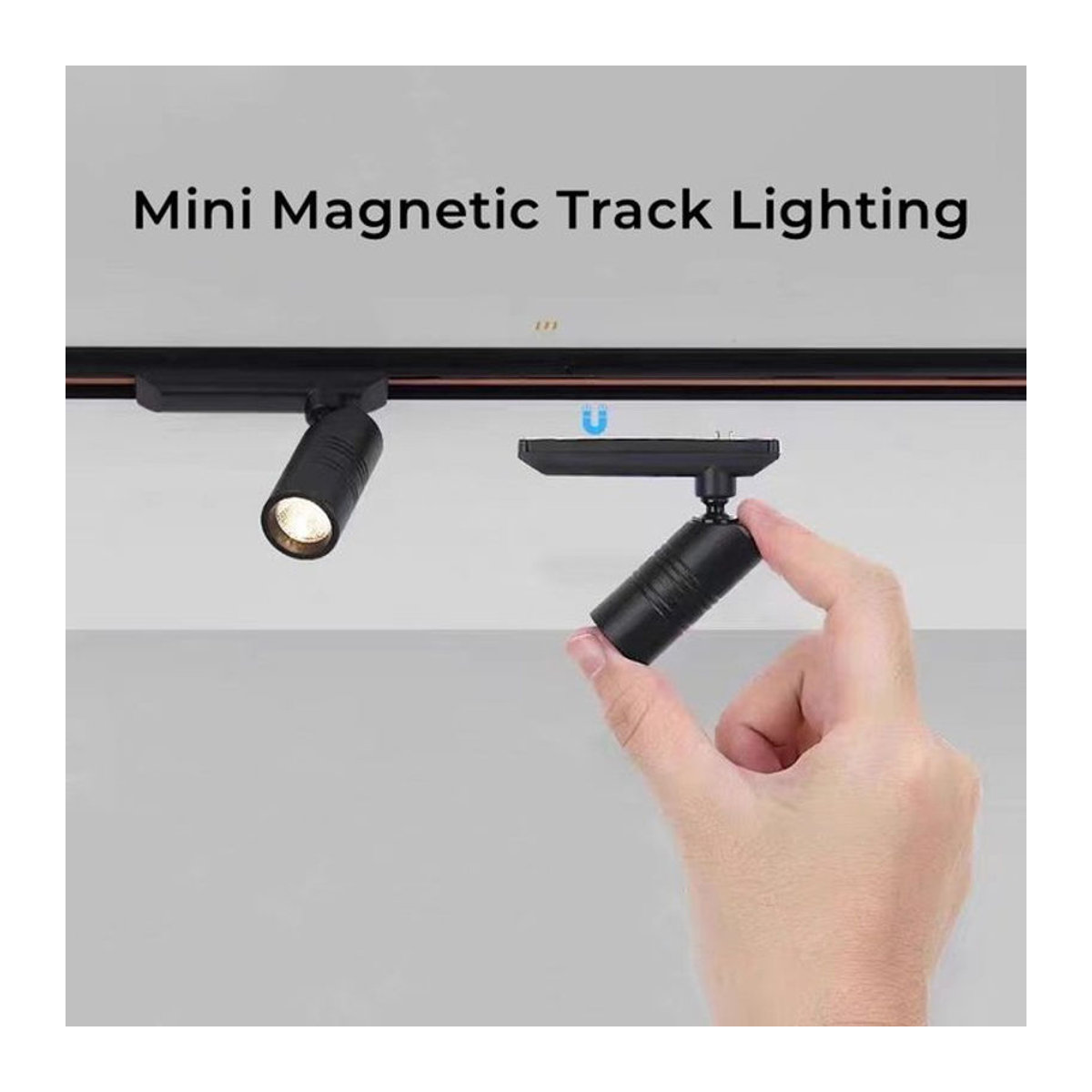 ksdligh LED Schranklicht Mini Magnetische Schienenbeleuchtung Schwarz für Schmuckdisplay und Vitrine DC12V/24V - Bild 1
