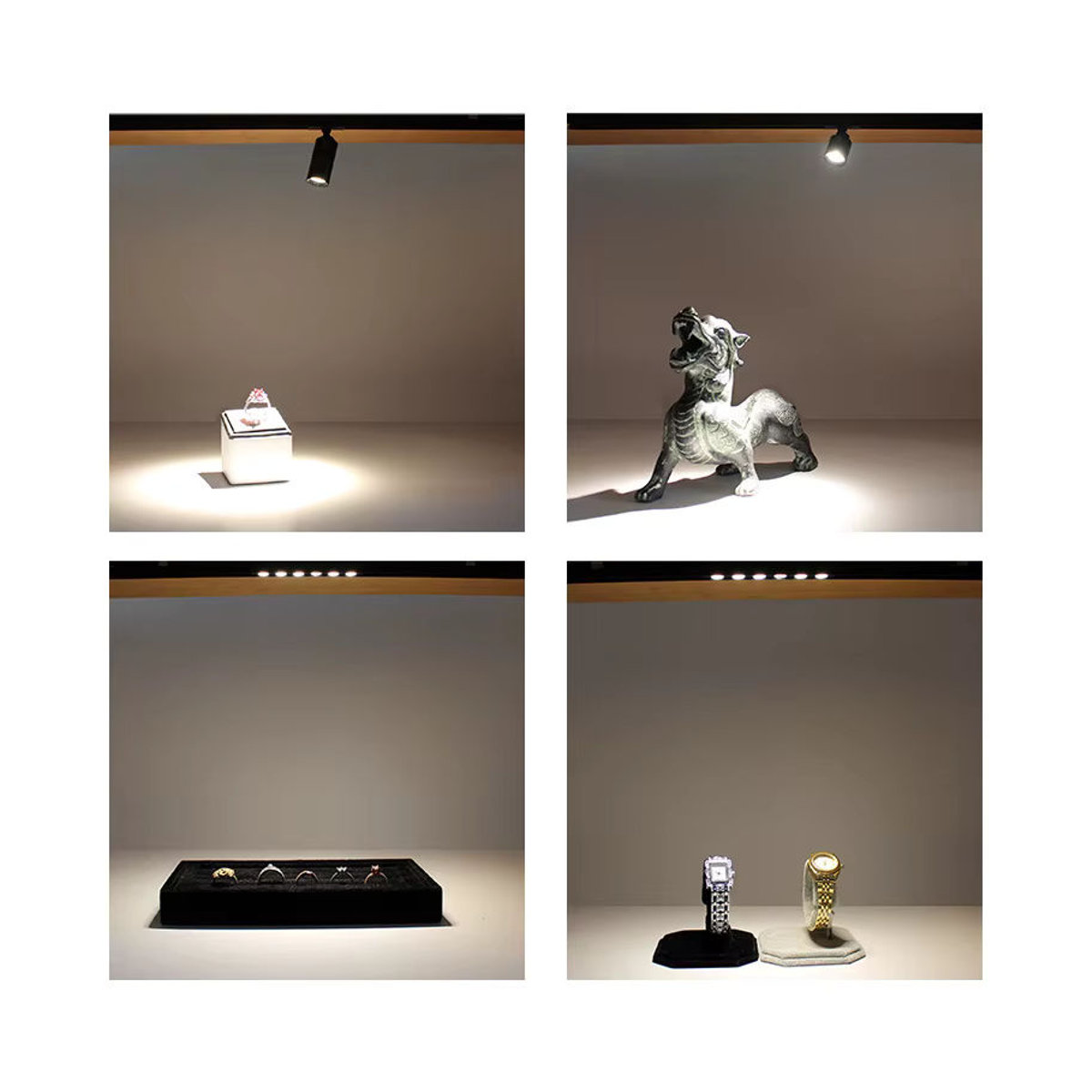ksdligh LED Schranklicht Mini Magnetische Schienenbeleuchtung Schwarz für Schmuckdisplay und Vitrine DC12V/24V - Bild 3