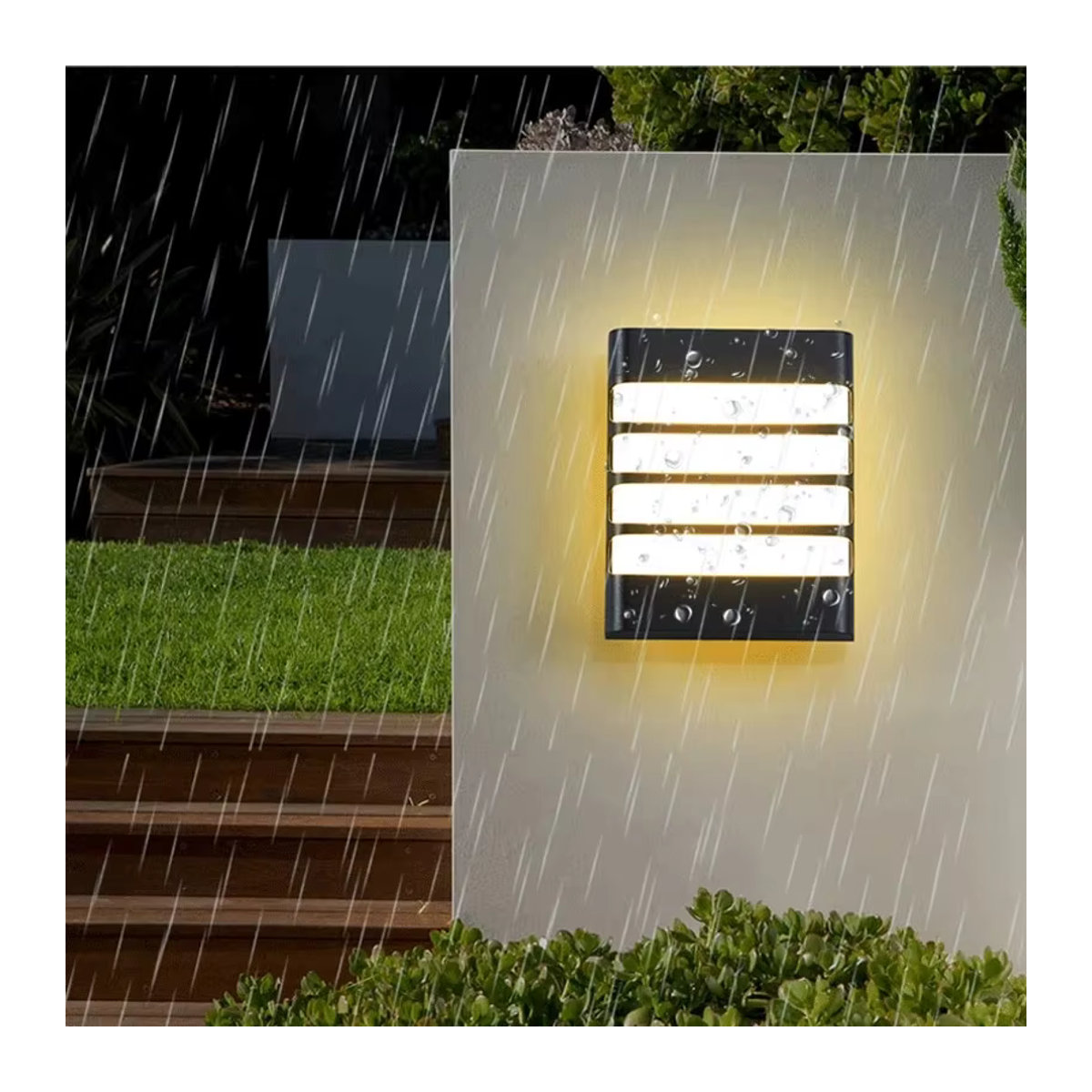 ksdligh Moderne LED Außenwandleuchte IP65 Wasserdicht Schwarz - Bild 4