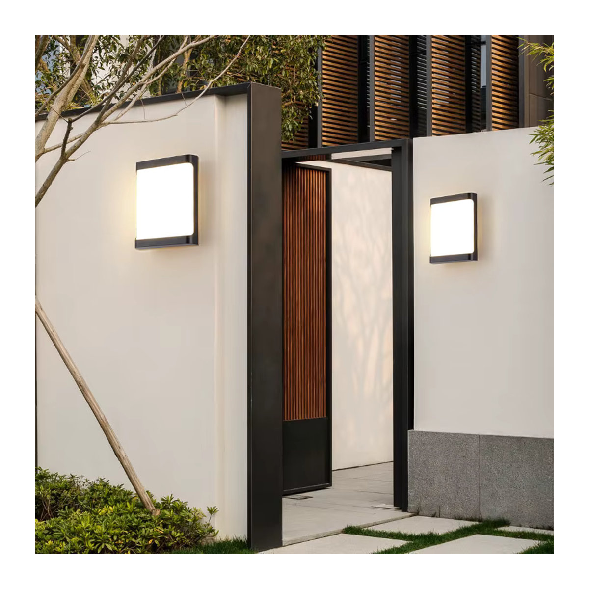 ksdligh Moderne LED Außenwandleuchte IP65 Wasserdicht Schwarz - Bild 5