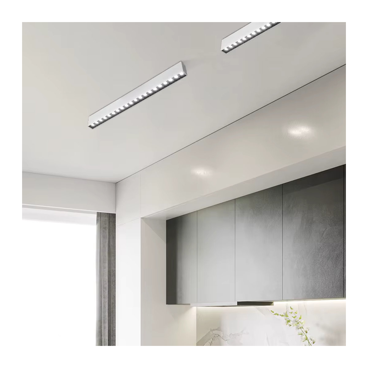 Ksdligh Moderne LED Deckenlampe als Lineares Licht in Weiß mit 15W - Bild 2