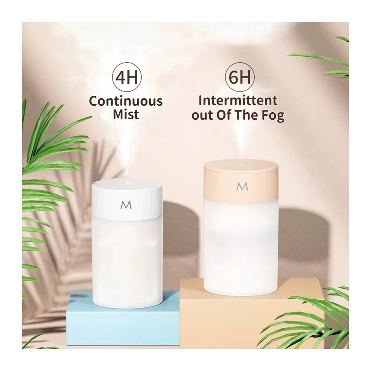 KUALOOL Mini-Luftbefeuchter und Aromatherapie-Diffusor in Weiß mit Ultraschall-Zerstäuber und USB-LED-Lampe - Bild 3