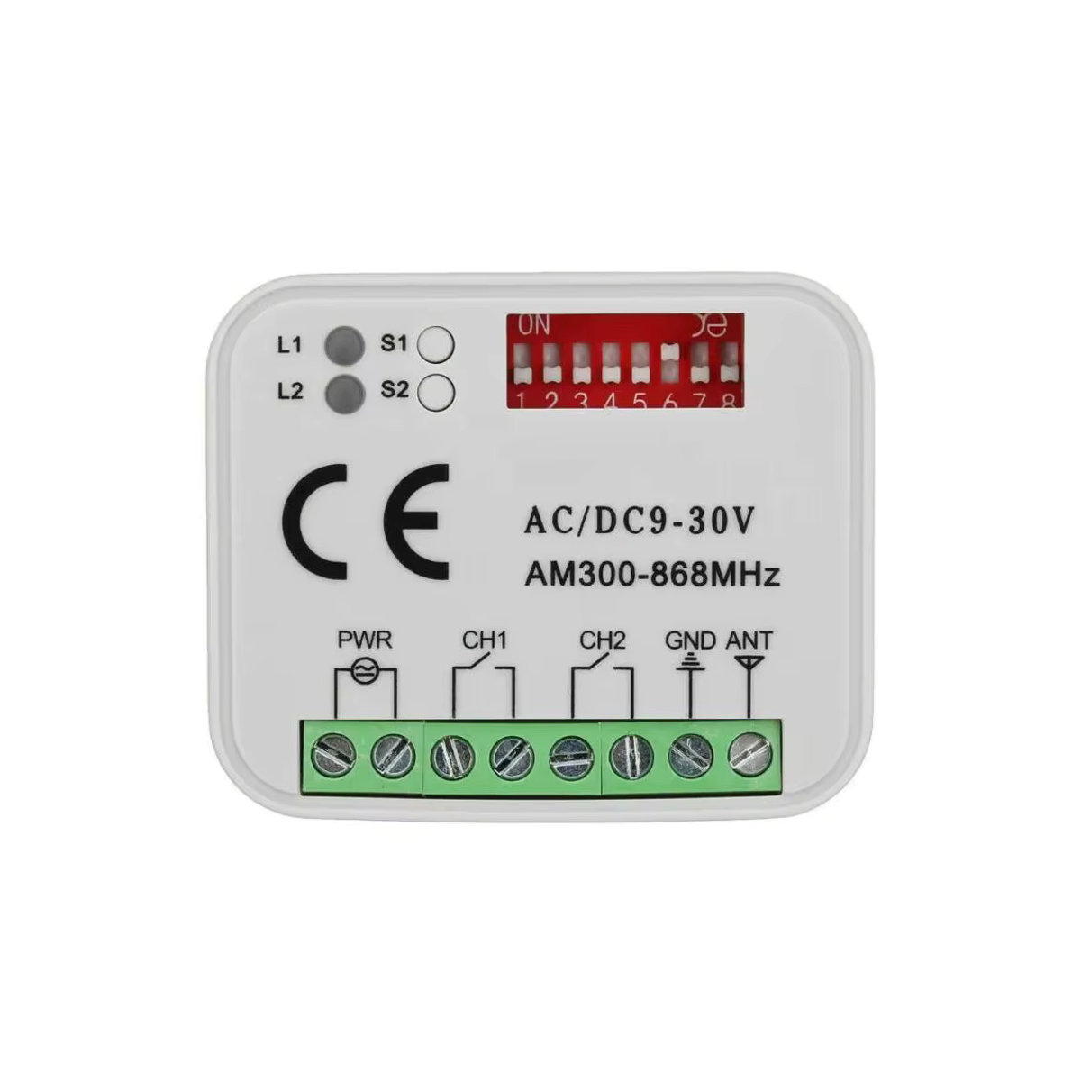 KUANGZIPENG Universal Garagentor Fernbedienung Empfänger mit Controller Schalter 12V 24V 9-30V Schwarz/Weiß - Bild 7
