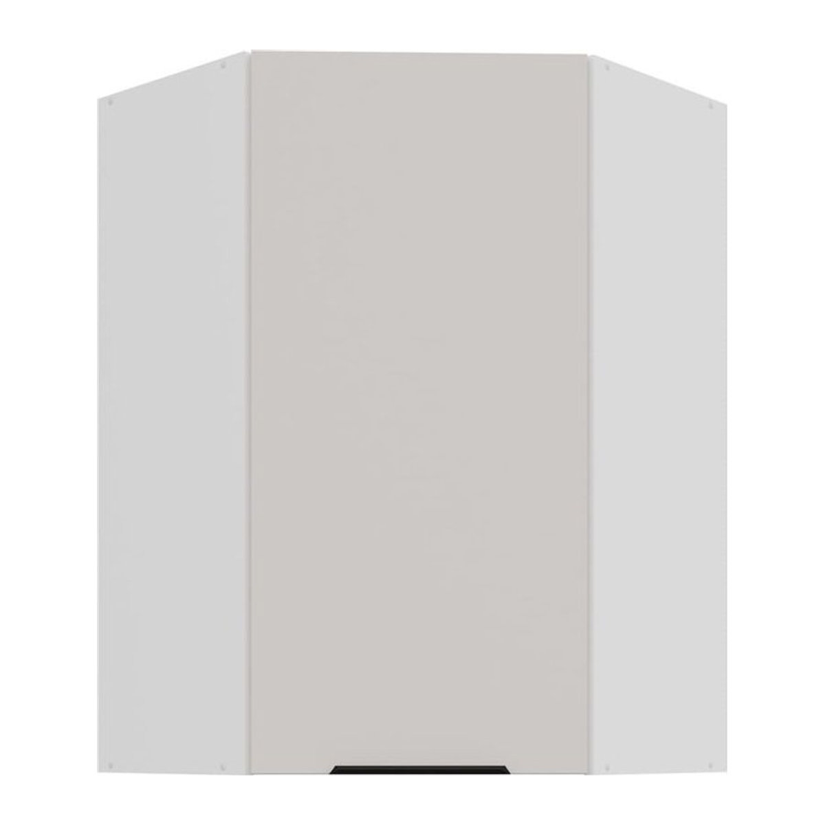 Küchen Eckhängeschrank COMO in Kaschmir und Weiß mit Drehtüren, B/T/H: 60 x 60 x 90 cm - Bild 1