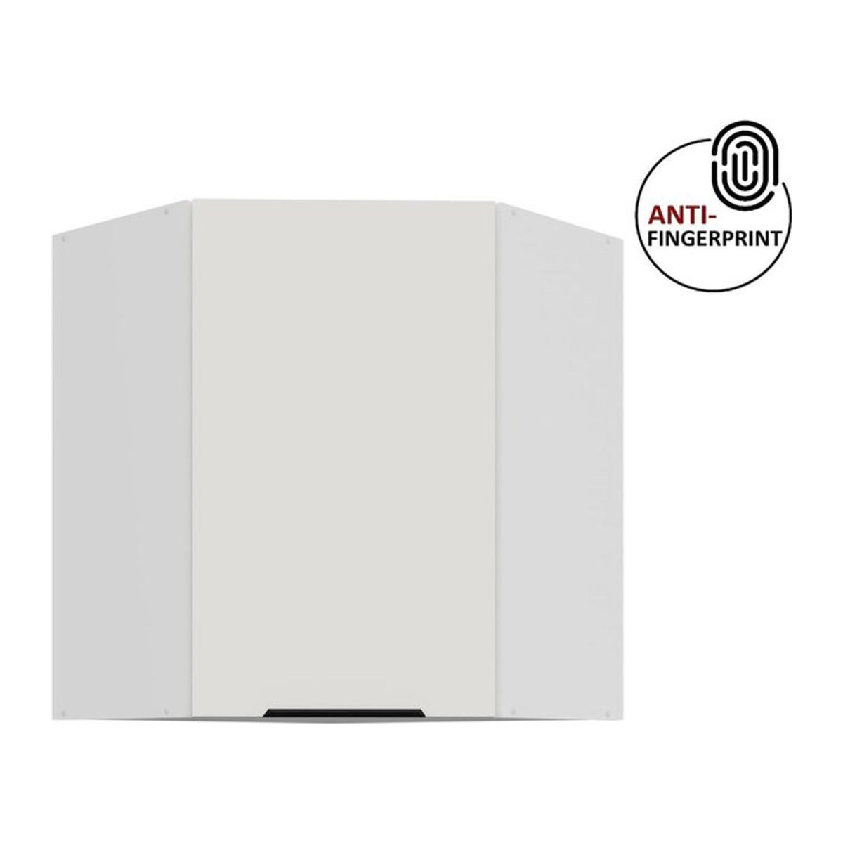 Küchen Eckschrank ARIA Hängeschrank mit Drehtüren in Weiss ultra matt Anti Fingerprint Breite: 60 cm, Höhe: 72 cm - Bild 1