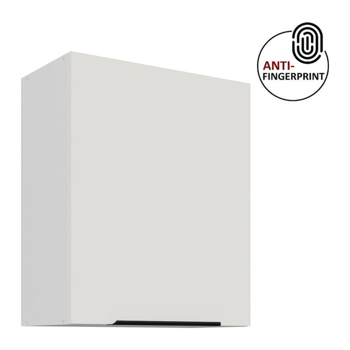Küchen Hängeschrank ARIA Weiss mit Drehtüren Modern Anti Fingerprint Breite: 60 cm, Höhe: 72 cm - Bild 1