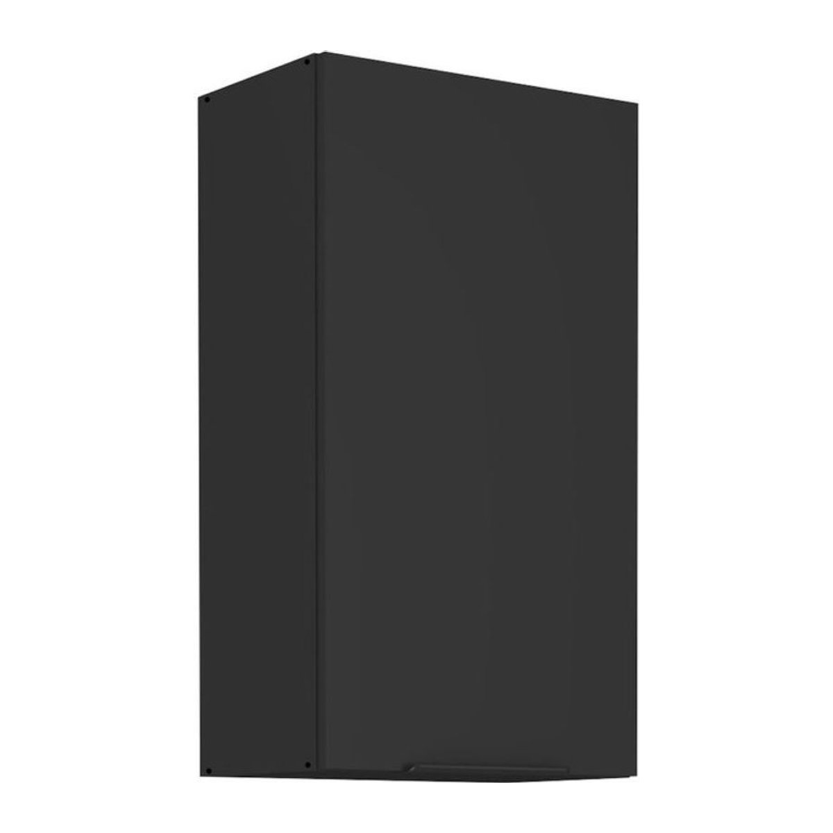 Küchen Hängeschrank SIENA Schwarz Modern mit Drehtüren, Breite: 50 cm, Höhe: 90 cm - Bild 1