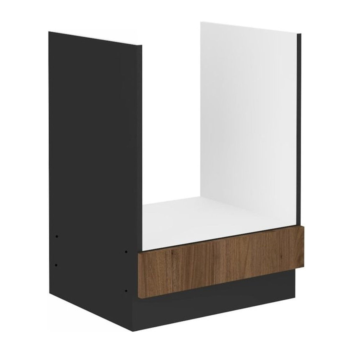 Küchen Herdunterschrank Monza Okapi Nußbaum Breite: 60 cm - Bild 1