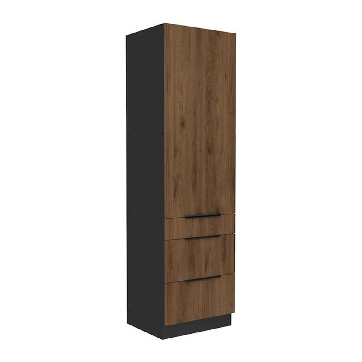 Küchen Hochschrank MONZA Vorratsschrank in Okapi Nussbaum Breite: 60 cm - Bild 1