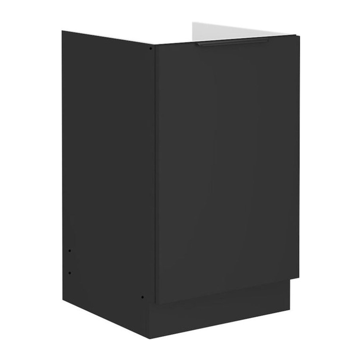 Küchen Spülenunterschrank SIENA Schwarz mit Drehtüren aus Holzwerkstoff Breite: 50 cm - Bild 1