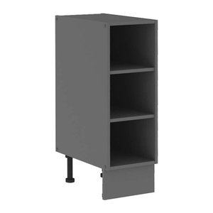 Küchen Unterschrank Regal in Grau im skandinavischen Design mit einer Breite von 30 cm